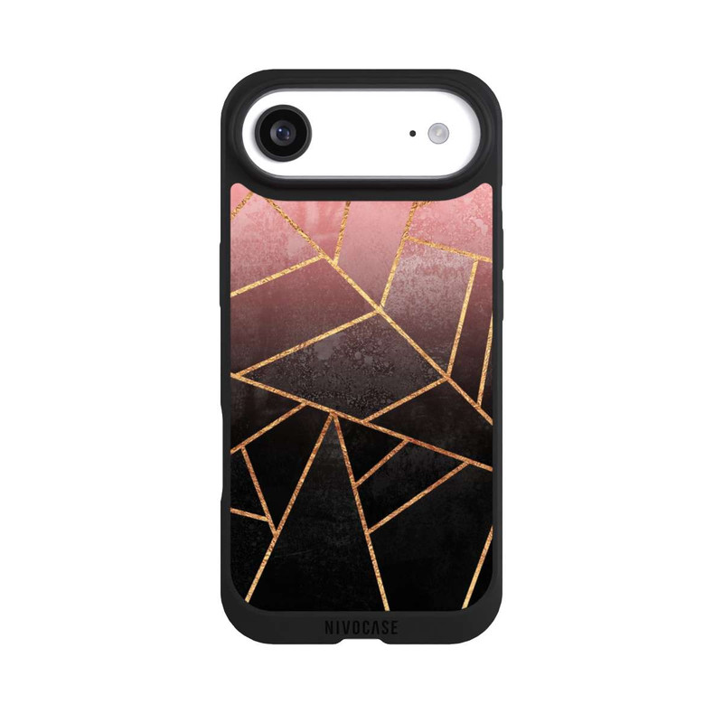 iPhone Air NIVOpure Pink And Black Stone Gold Print
