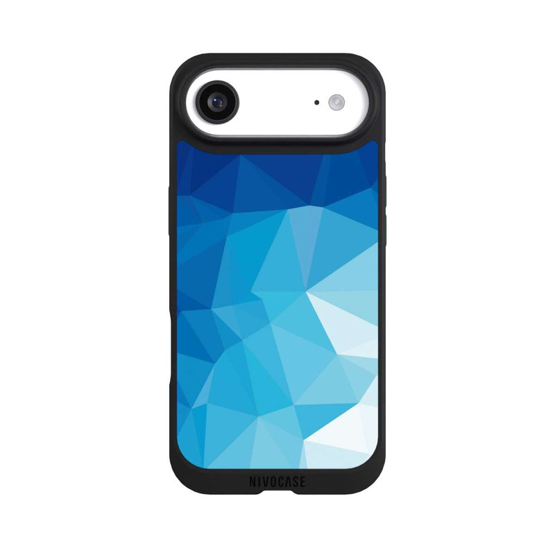 iPhone Air NIVOpure Mosaïque Polygonale Bleue