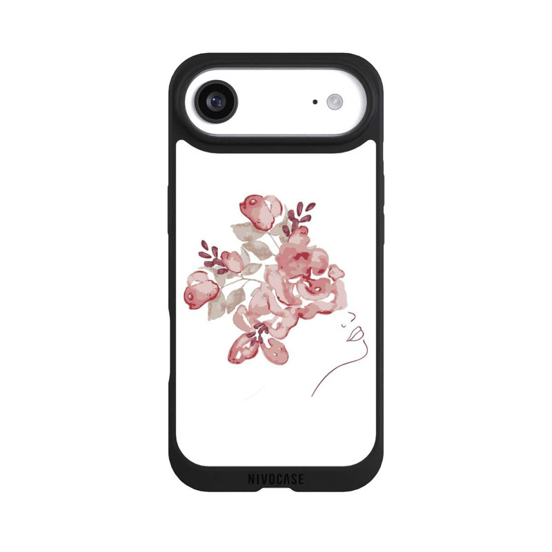 iPhone Air NIVOpure Line Art Fleurs de visage de femme
