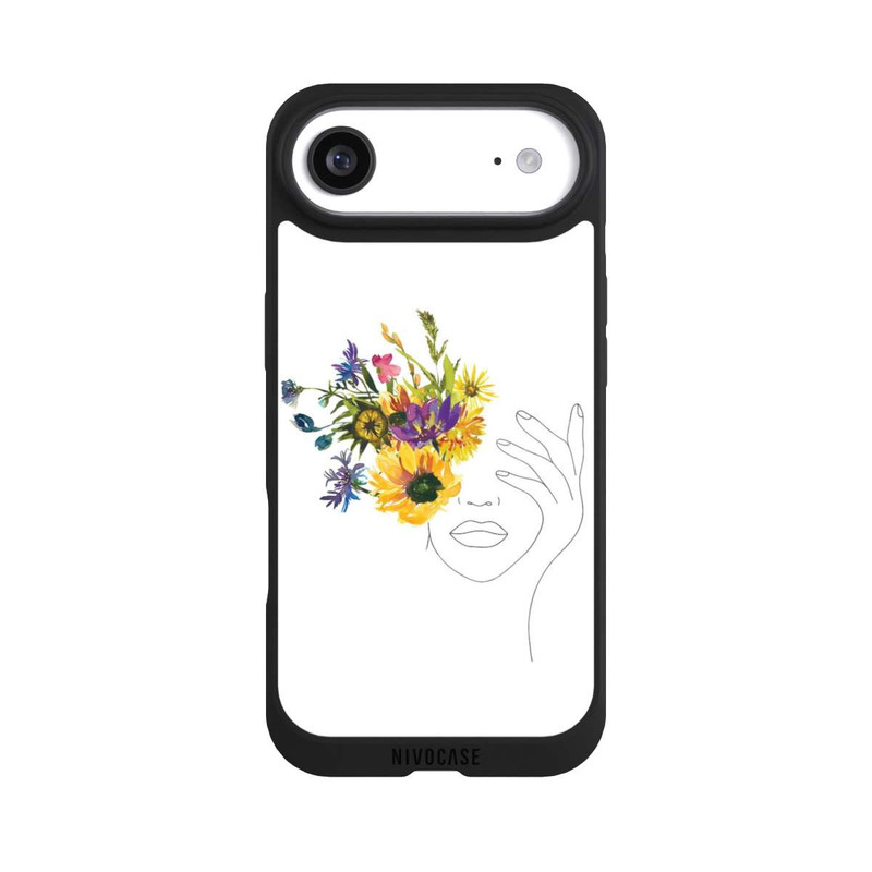 iPhone Air NIVOpure Line Art Frau Sonnenblumen