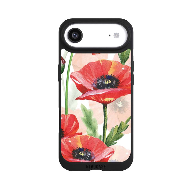 iPhone Air NIVOpure Wasserfarbe Mohnblumen