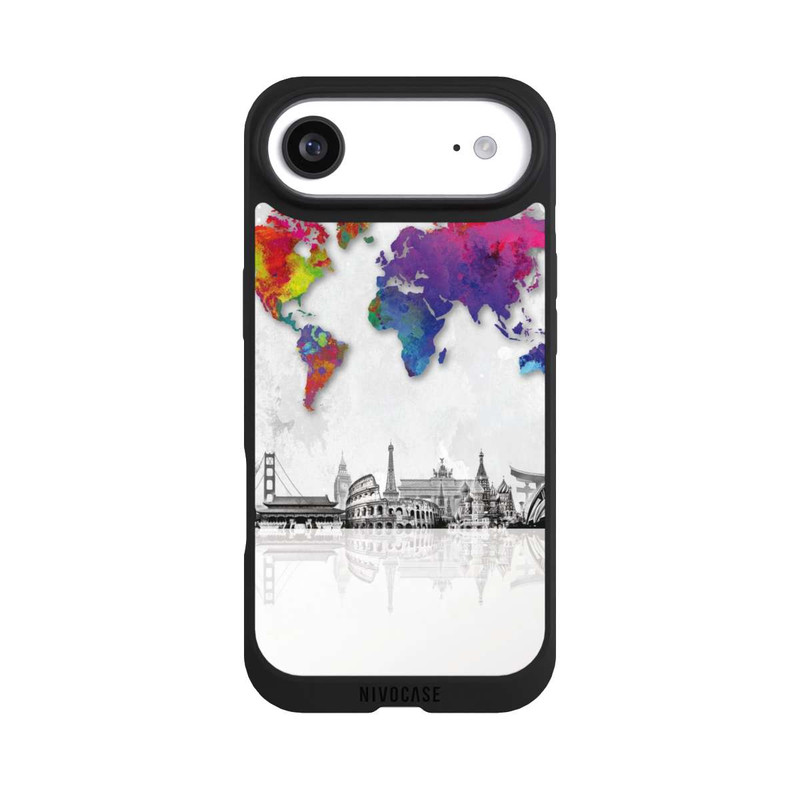 iPhone Air NIVOpure Weltkarte mit Skyline