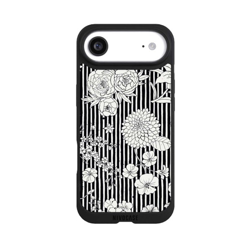 Apple iPhone Air NIVOpure Fleurs et rayures noir et blanc