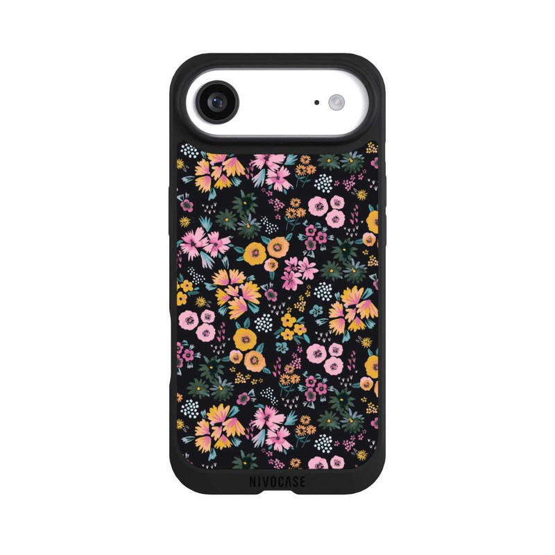 iPhone Air NIVOpure Kleine bunte Blumen Schwarz 2