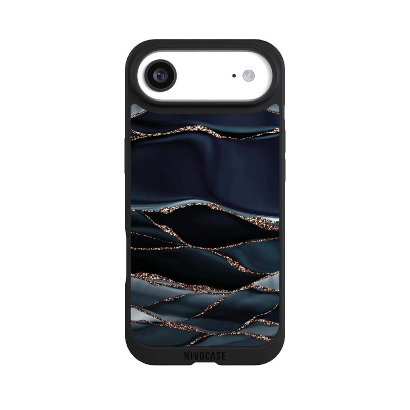 iPhone Air NIVOpure Dunkelgraue Streifen goldener Look