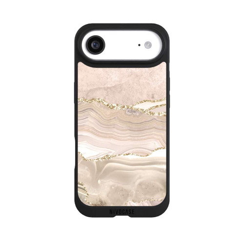 Apple iPhone Air NIVOpure Marmor rosa-goldene Streifen