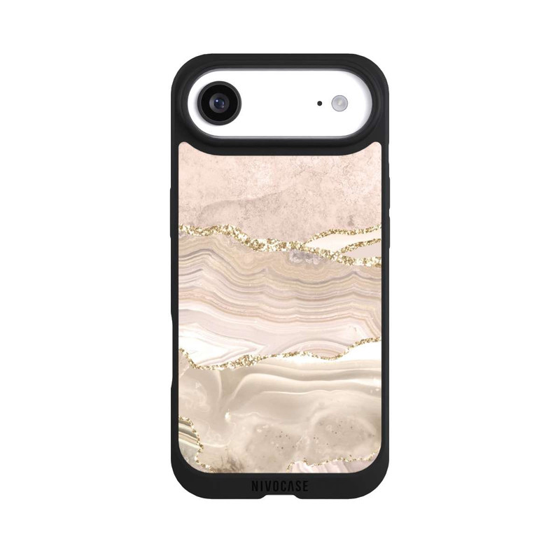 iPhone Air NIVOpure Marmor rosa-goldene Streifen