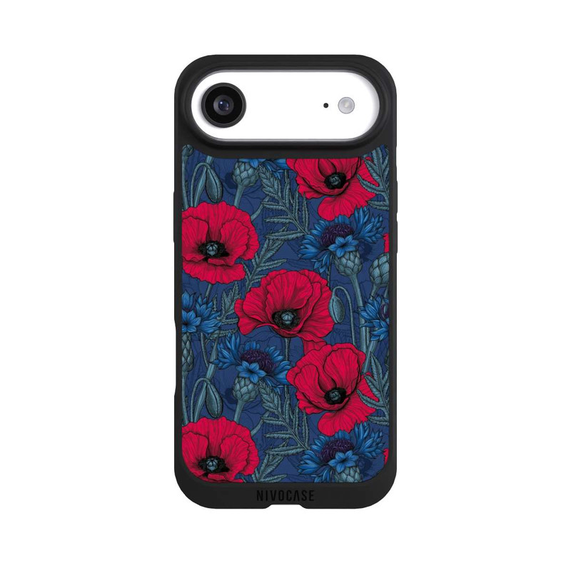iPhone Air NIVOpure Poppies and Cornflowers on Blue