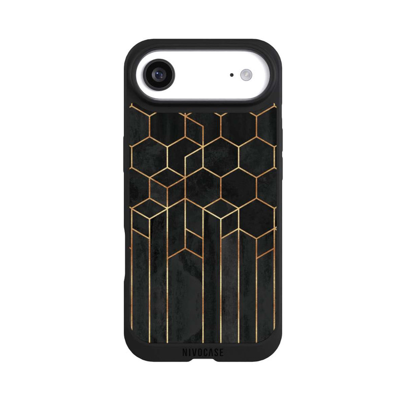 iPhone Air NIVOpure Schwarze Sechsecke