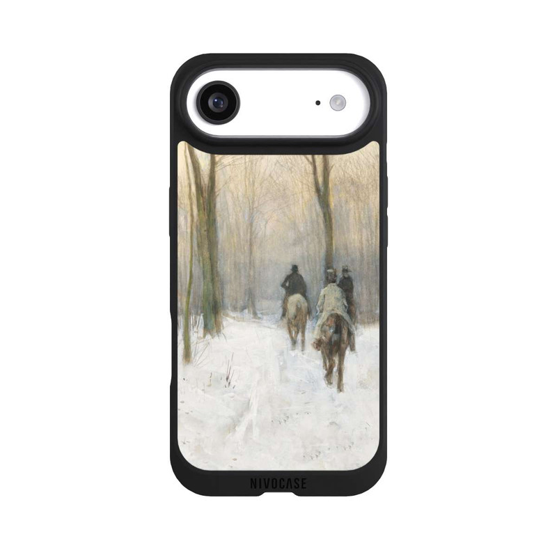 iPhone Air NIVOpure Reiter im Schnee im Haager Wald