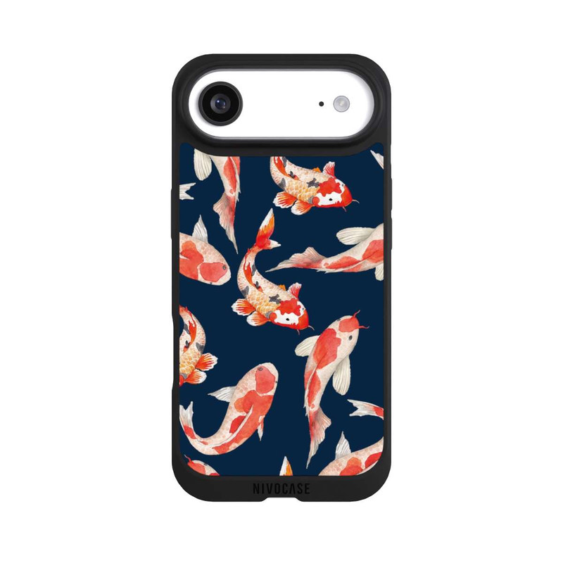 iPhone Air NIVOpure Poisson corail sur fond bleu