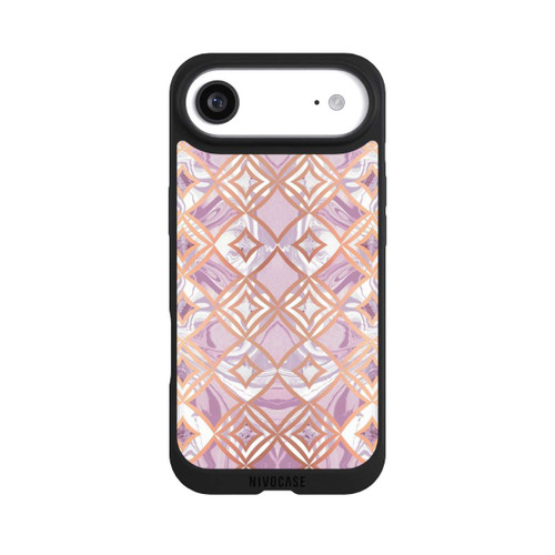 Apple iPhone Air NIVOpure Pink Gold Rhombic Marble Tiles