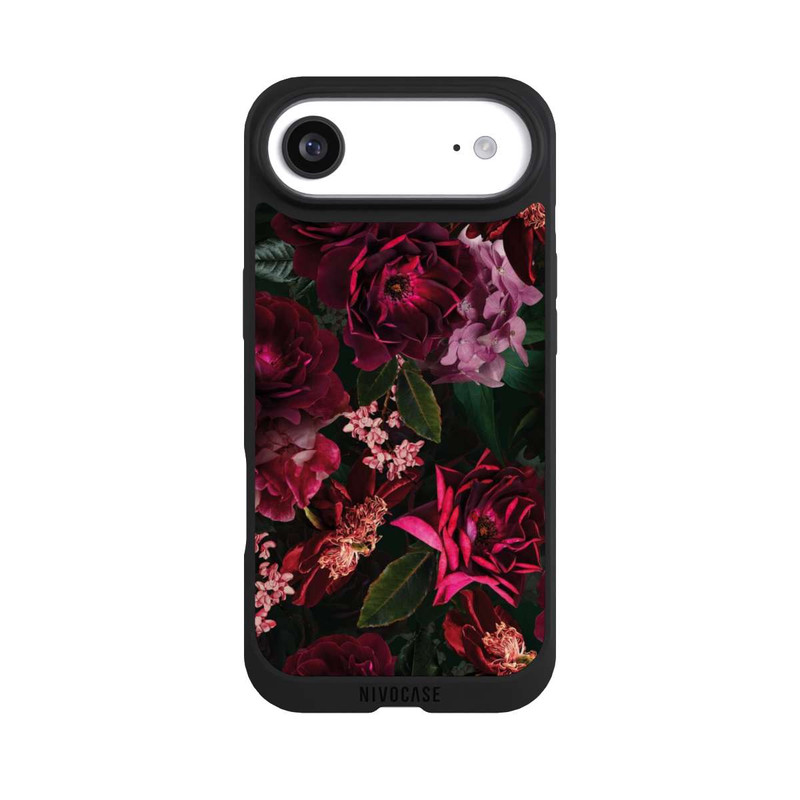 iPhone Air NIVOpure Dunkelrote und rosa Blüten
