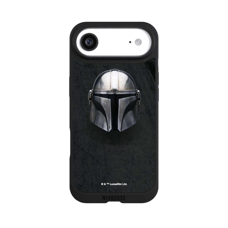 iPhone Air NIVOpure Schwarzer Mandalorianer Helm