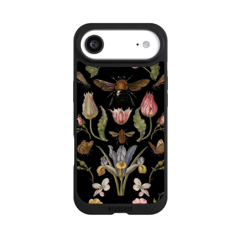 iPhone Air NIVOpure Fleurs Sauvages et Abeilles Fond Noir