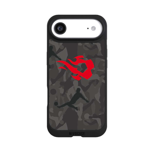 Apple iPhone Air NIVOpure Belgian Red Flames Camouflage Grey