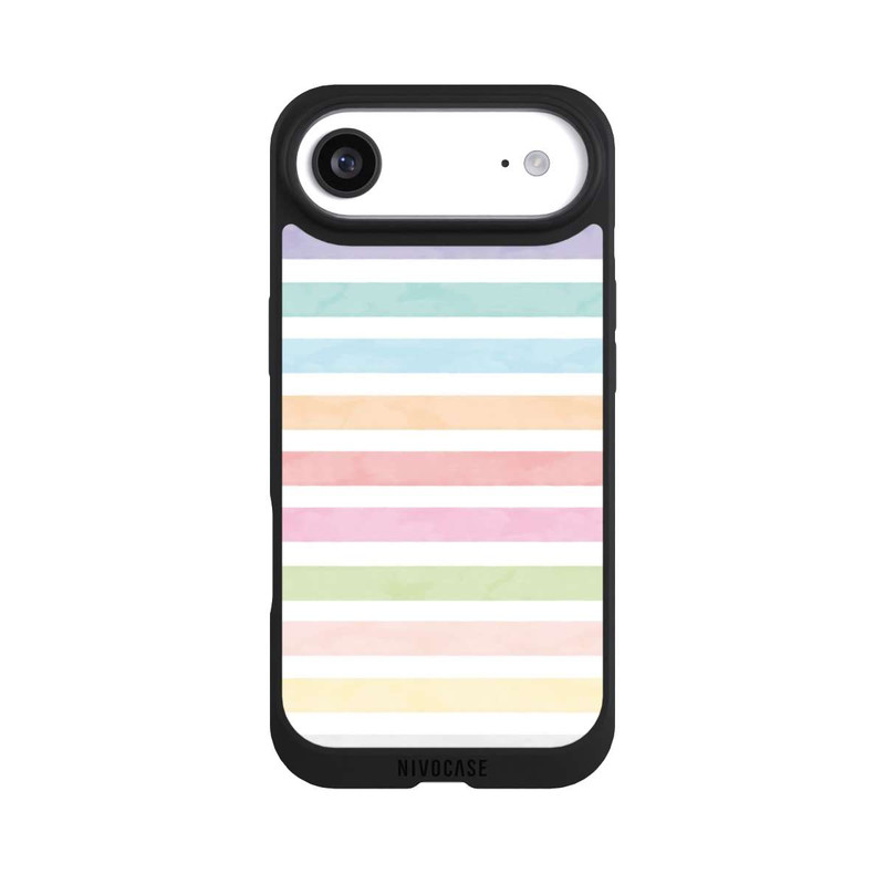 iPhone Air NIVOpure Regenbogenfarbene Streifen