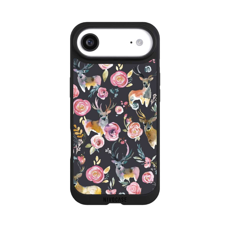 iPhone Air NIVOpure Cerfs et fleurs Anthracite