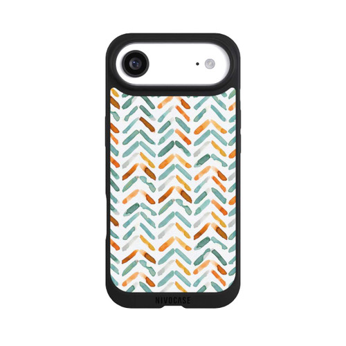 Apple iPhone Air NIVOpure Elegantes Herbstchevron Blau Orange