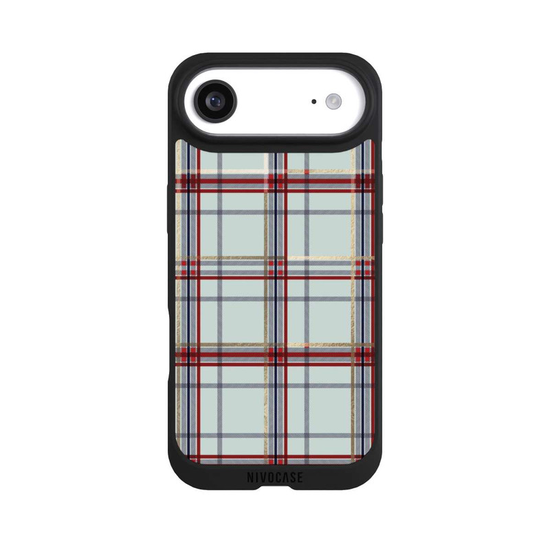 iPhone Air NIVOpure Tartan Blau