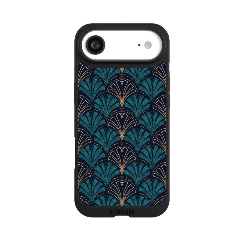 iPhone Air NIVOpure Art Deco Aquamarin Gold