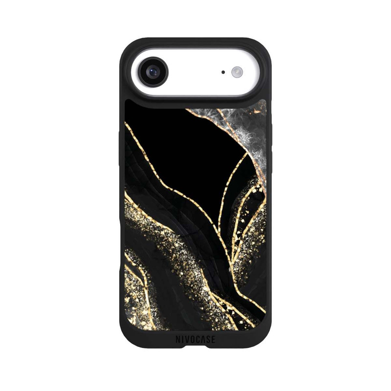 iPhone Air NIVOpure Dunkler Marmor Gold