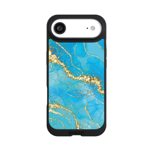 Apple iPhone Air NIVOpure Türkis-goldene Tapete