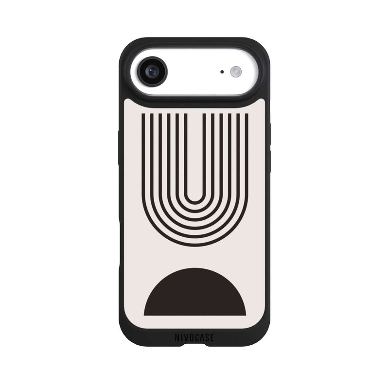 iPhone Air NIVOpure Moderne Kunst Schwarze Linien