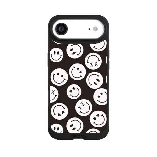 Apple iPhone Air NIVOpure Smiles Emotes Pattern Black And White