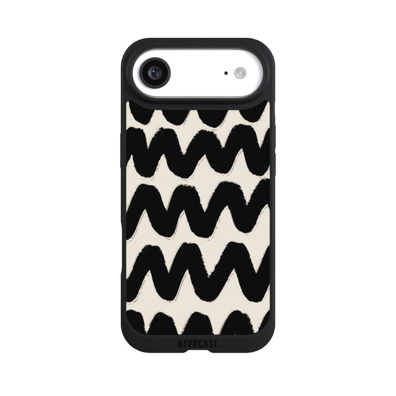 iPhone Air NIVOpure Schwarzes Wellenmuster
