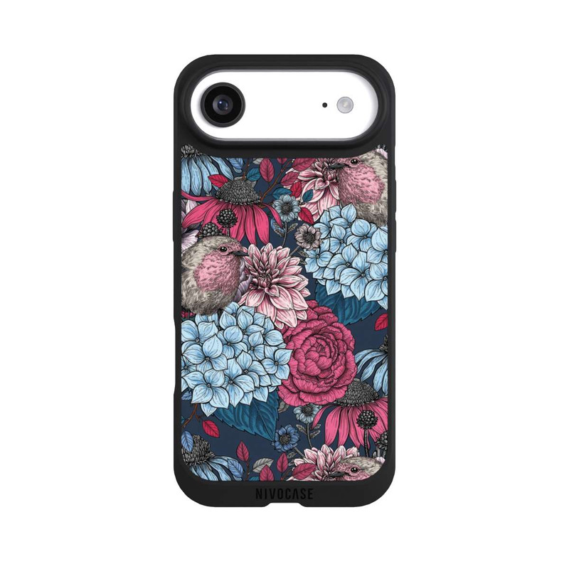iPhone Air NIVOpure Birds And Flowers Petrol Red