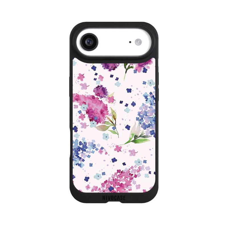 iPhone Air NIVOpure Hortensien Lila und Rosa Blumen