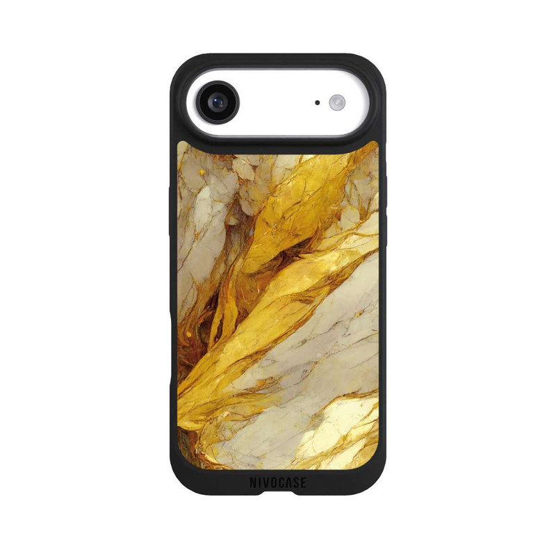 iPhone Air NIVOpure Weiße Marmor-Golddruckschichten