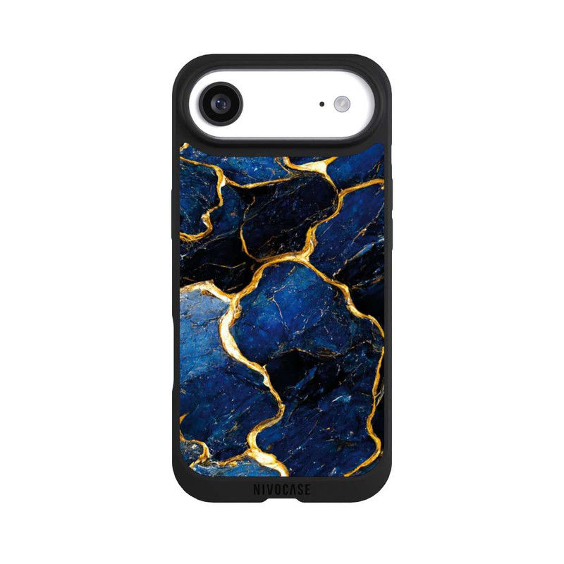 iPhone Air NIVOpure Blaue Marmor Gold Druck