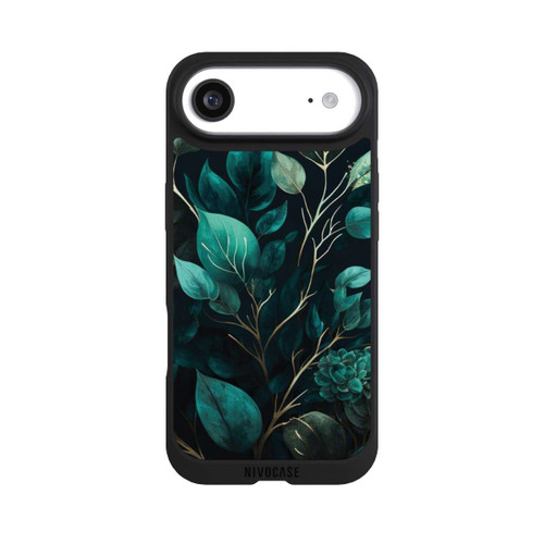 Apple iPhone Air NIVOpure Grüne Eukalyptus Blätter mit dunklem Hintergrund mit KI