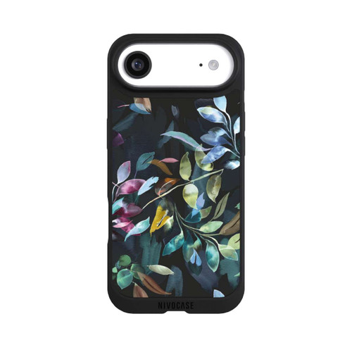 Apple iPhone Air NIVOpure Mystische Aquarellblätter schwarz