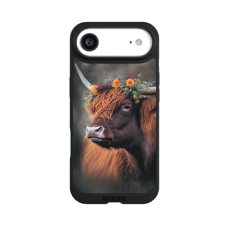iPhone Air NIVOpure Highland Cow With Flowers with AI