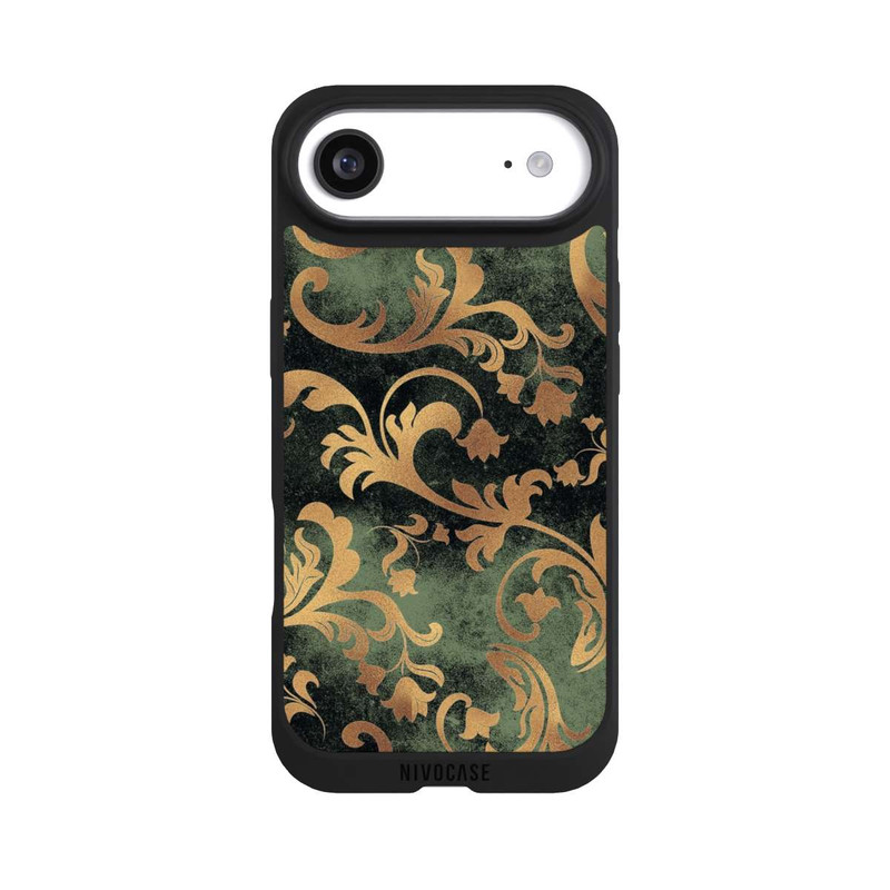 iPhone Air NIVOpure Damasttapete Dunkelgrün