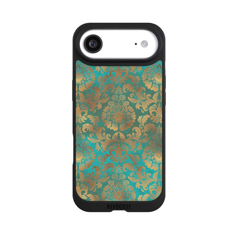 iPhone Air NIVOpure Damask Wallpaper Turquoise