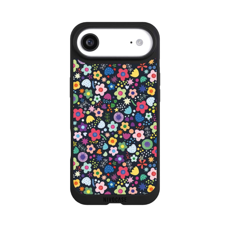 iPhone Air NIVOpure Psychedelic Flowers Multi Black