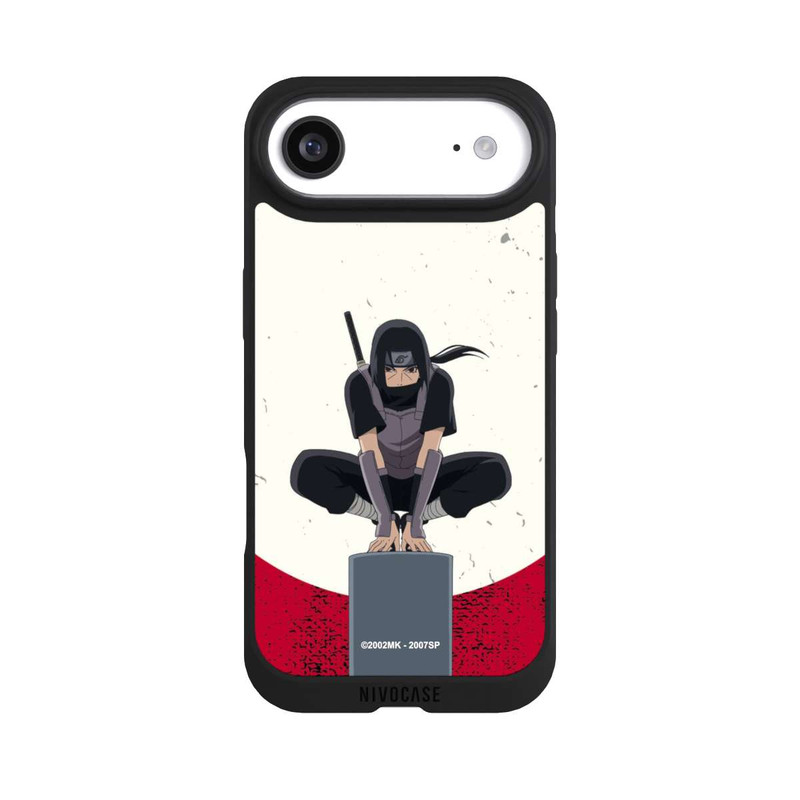 iPhone Air NIVOpure Symbole Itachi Uchiha fond rouge