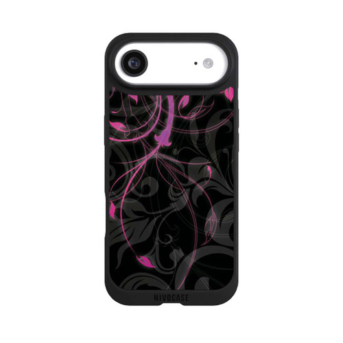 Apple iPhone Air NIVOpure Black and Pink Autumn Flowers 