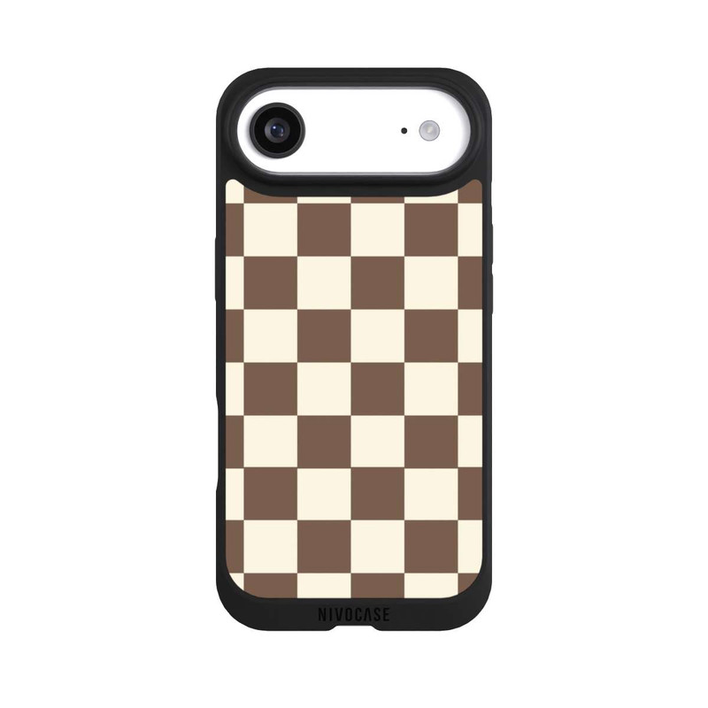 iPhone Air NIVOpure Schachbrett Braun