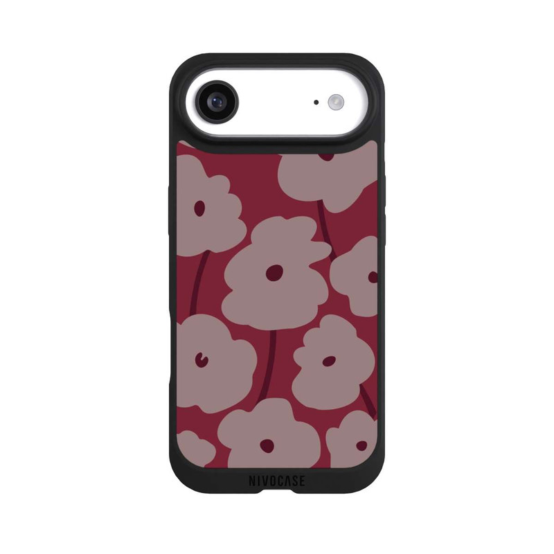 iPhone Air NIVOpure Minimalistische Blumen Bordeaux