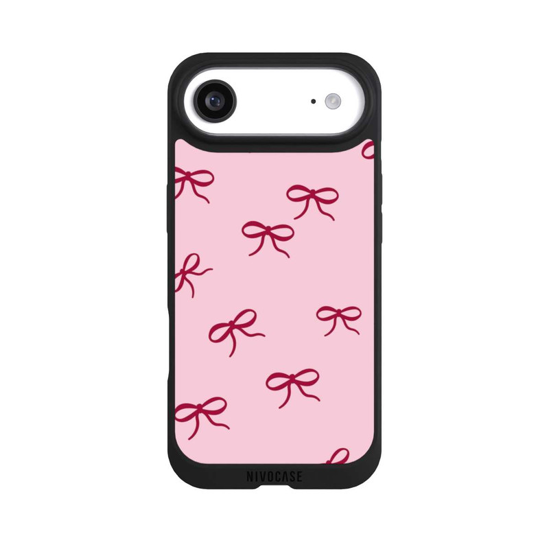 iPhone Air NIVOpure Schleifen Muster Rot Pink