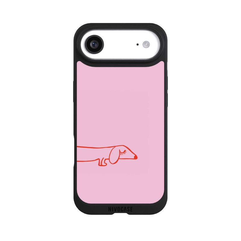 iPhone Air NIVOpure Dachshund Illustration Pink