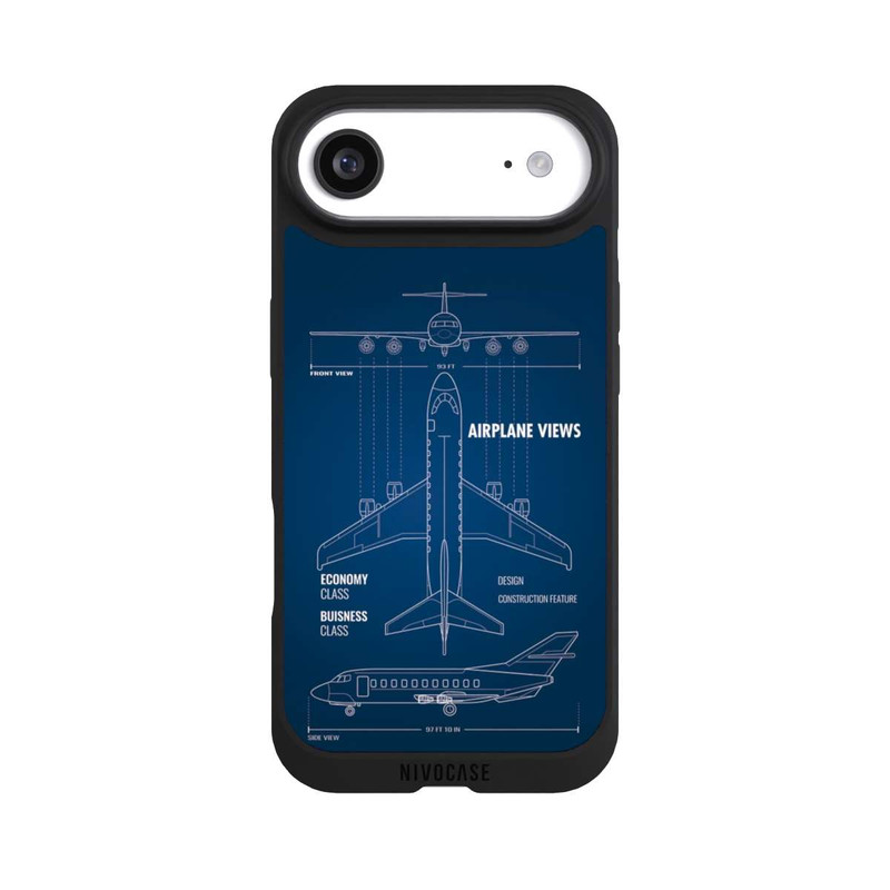 iPhone Air NIVOpure Flugzeug-Wireframe
