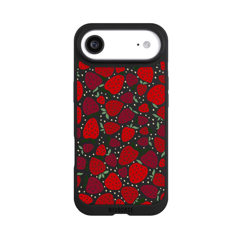 iPhone Air NIVOpure Strawberry Pattern Comic Transparent