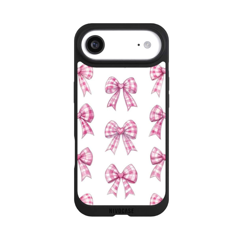 iPhone Air NIVOpure Pink Gingham Hearts and Bows