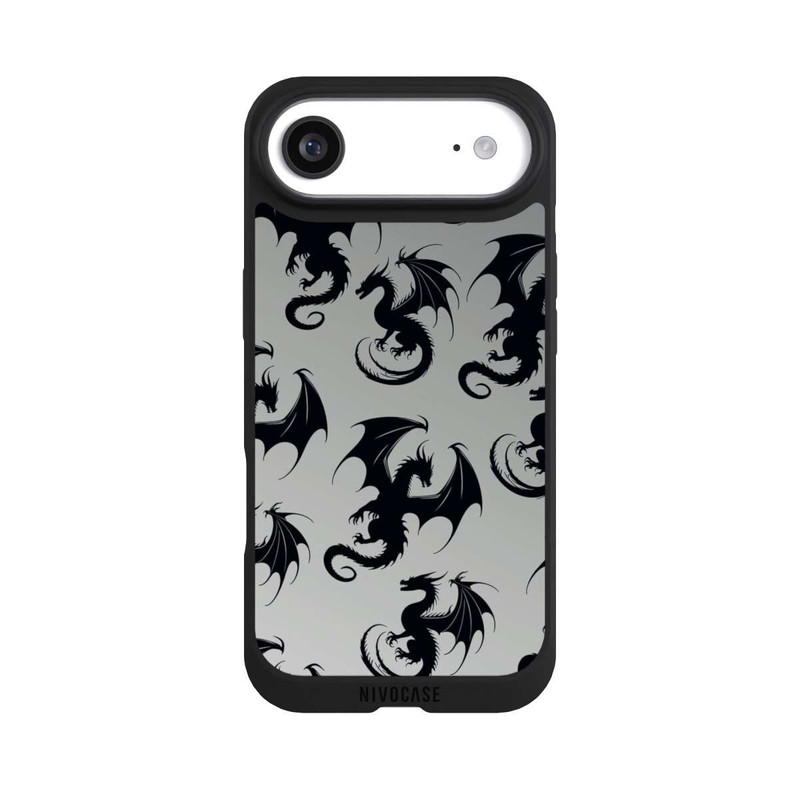 iPhone Air NIVOpure Drachen Muster Grau